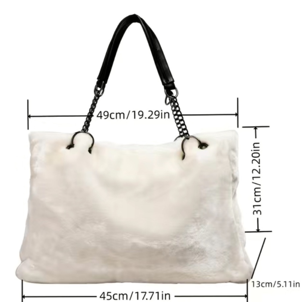 Plush Brown Luxury Lux Tote - Picture 2 of 7